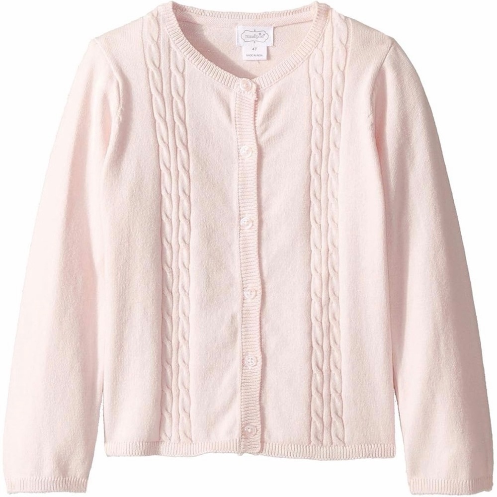 Mud Pie Size 4T Light Pink Cardigan Sweater